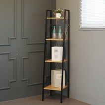 트렌드심플가구 우드대형선반 사다리 인테리어 선반, 03_심플 우드중형선반 블랙(4533)