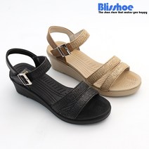 블리슈 라피네 웨지샌들 5cm 스트랩샌들 이중창 말랑말랑 탄력바닥창