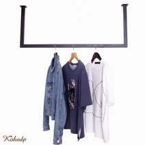 코코디피 옷가게용 주문제작 천장 벽면 부착 파이프 행거 천정 고정 헹거 옷걸이 봉, 주문제작(가로와 폭 배송메시지에) + 25각 + 은색, 1개