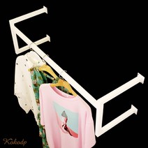 코코디피 사각 봉 ㄷ자 벽면 부착 파이프 행거 옷가게 주문제작 옷걸이 튼튼한 헹거, 주문제작 + 브론즈붓칠