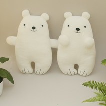 바바오가닉 오가닉 흰색 곰돌이 애착인형 diy (유기농면 인형만들기) 안녕 알라스카, 팔벌린 곰돌이 - 물고기 추가 없음