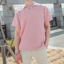 제이에이치스타일 와이넥 카라 텐션 반팔 티셔츠