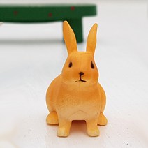 비오스 테라리움 동물 피규어 숲속 토끼 1P, 앉은토끼-오렌지