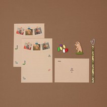 폴라로이드 포토 편지지 (주문제작), 크라프트, 편지지6장 + 봉투3장