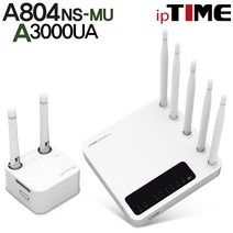 IPTIME A804NS-MU 와이파이 유무선 공유기, A804NS-MU   A3000UA (무선랜카드패키지)