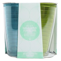보스턴웨어하우스 인슐레이티드 텀블러 4개입, 혼합 색상, 709.8ml