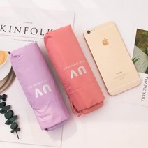 파스텔 UV 5단 초경량우산 미니우산 예쁜우산 가벼운, 소프트 UV시리즈_연분홍