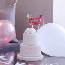벌룬 생일 케이크 번팅, 레드