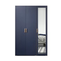 케이컴퍼니 이음1200장롱세트DMS(옷장 이불장+400거울선반장) 장롱/장농세트, 네이비(옷장+400거울선반장)