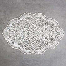 라움아트 테이블 레이스 러너 30cmx45cm, 스텔라 러너, 화이트