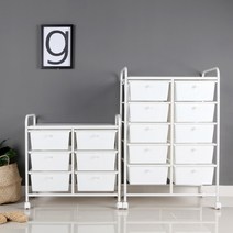 스노우 더블 트롤리(2size)/트롤리 서랍장 이동식서랍, 3단