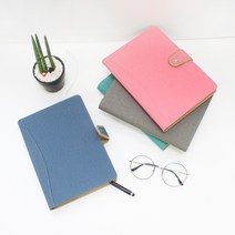 스프링 25절 (17x23cm) 팝스 링크(자석) 다이어리 PU 자석 인조가죽 플래너, 핑크(주일식)