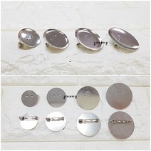 기타 (7개 셋트) 원형 코사지핀 브로치핀 카네이션핀 원형옷핀, 원판형-35mm 4개 1셋트
