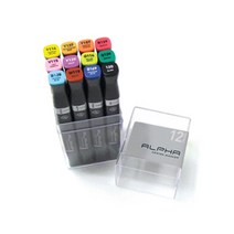 알파 디자인 마카 12색 세트(일반 CG WG TG), 12색(WG)