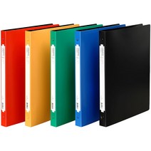 문화산업 문화) PP 2공 3공 O링바인더 A4 사이즈 (200매 삽입), 녹색(3공), 1개