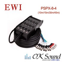 EWI PSPX 8 4 박스형 멀티 스네이크 케이블, PSPX-8-4-30M, 혼합색상