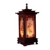9deco 전통공예 인테리어등, 사각 기와탑등 소(20*20*40cm)