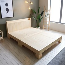 케이컴퍼니 리얼트리 레드파인38T 평상형 원목침대프레임 퀸(매트없음), 퀸 프레임