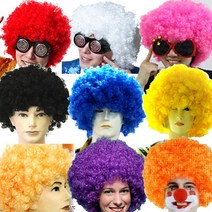 점보가발 뽀글이 파마머리 폭탄머리 아프로가발 퍼머, 점보가발-옐로우