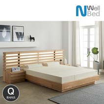 느웰베드 노블 천연라텍스 퀸(Q) 평상형침대(라텍스매트리스 포함), 기능성커버F