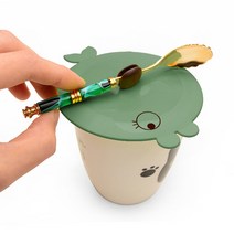 온리빙 피쉬 실리콘 컵뚜껑, 그레이