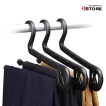 디스토어 프리미엄 논슬립 바지걸이, 블랙그린, 10개