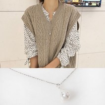 더옷장 폴인모닝 물방울롱 목걸이(은 92.5%)