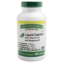 헬스스루뉴트리션 리퀴드 칼슘 비타민 D3 앤 마그네슘 1000mg 소프트젤, 100개입, 1개