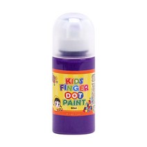 키즈 핑거 도트페인트 60ml 낱색 - 보라 / 키즈맘아트 도트물감 유아 어린이 간편한 도트 물감 미술 놀이 두어닷 물풀 한글 영어 숫자 그림 도트 페인트 집콕 엄마표미술 홈스쿨