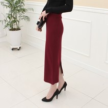 하늘바라기 여성용 페이스 뒷트임 롱 스커트