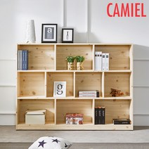 [기간한정 5% 할인이벤트][까미엘]엘리아 레드파인 1500 3단 가로형 책장(PA_GN0049), 원목색
