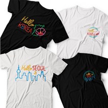 한국 기념 티셔츠 -네온사인 외국인선물여행 기념품