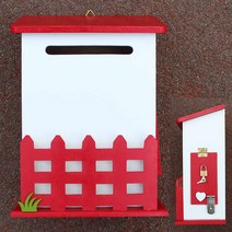 마프 명판없이 건의함 고객소리함 의견함 제안함 기타푯말 등등, N2191R/레드 울타리메모꽂이 자물쇠우체통