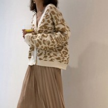 [에디트샵] 레오파드 니트 가디건