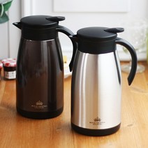 레아샵 스텐레스 보온 보냉 주전자 1L, 실버