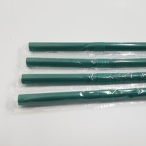 주름빨대 자바라 빨대 7mm 21cm 500개 개별포장, 초록