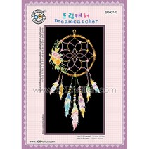 조이십자수 소다 십자수도안 큰도안 쿠션도안 시계도안, 드림캐쳐- [소다특대-142]-도안, 1개