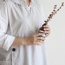 홈앨리스 베이지자수 빅사이즈 앞치마 루즈핏 88이상 큰사이즈앞치마 원피스앞치마 어린이집선생님앞치마 교사앞치마 옆버튼 앞치마, 베이지