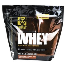 뮤턴트 멀티 유청 단백질 블렌드 보충제 스트로베리 크림 맛, 2.27kg, 1개