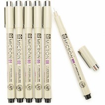 아주문구 SAKURA PIGMA MICRON캘리그라피펜 사쿠라 피그마 마이크론펜, 03블랙, 1개