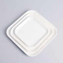 테두리 정사각(중) /접시/사각접시/케이터링/카페접시