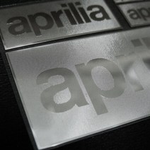 아프릴리아3 금속 튜닝로고 스티커 Aprilia 3, B사이즈 실버, 1개