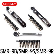 SUNKEY/썬키/초미니라쳇렌치세트/SMR-9R/둥근형/라운드타입/라쳇/렌치