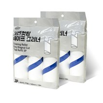 홈인더스트리 [롤당90회] 초강력 사선컷팅 테이프크리너 리필 돌돌이 찍찍이 롤크리너, 6개