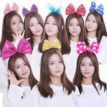 리본 머리띠 파티 생일 응원 왕리본 놀이공원, AC, AC01_뉴빅리본머리띠(핑크)