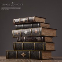 Vinga 앤틱 빈티지 고전 책모형 인테리어 소품 장식품 공예품, M7