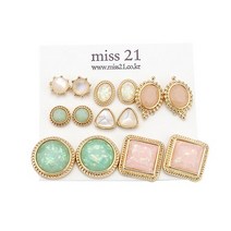 미스21 파르스 실버침 세트 귀걸이 악세사리 귀찌 쇼핑몰 은침 earring (er2184)