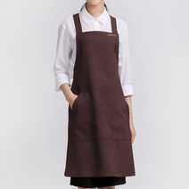 미단디자인 XAP001 바리스타 쉐프 카페 주방 업소용 행사용 앞치마, 77~88) 브라운, 1개