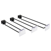 위드금창 각파이프20X30 이중후크 블랙벽선반 가격표시 각부속, 블랙 400mm