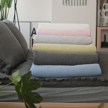 오가닉 60수 워싱 침대 패드 스프레드 이불, 다크그레이